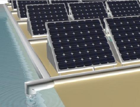 Pannelli fotovoltaici che producono acqua pulita