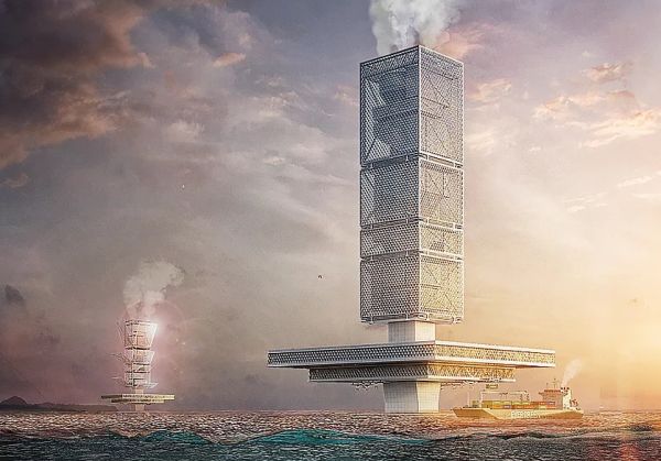 Il grattacielo galleggiante che ricicla i rifiuti dell’oceano