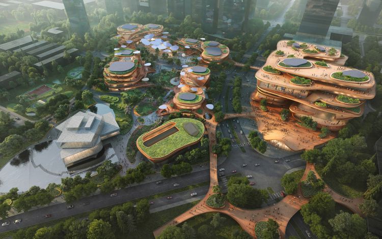 Shenzhen Terraces: l’hub sostenibile che integra paesaggio e tempo libero