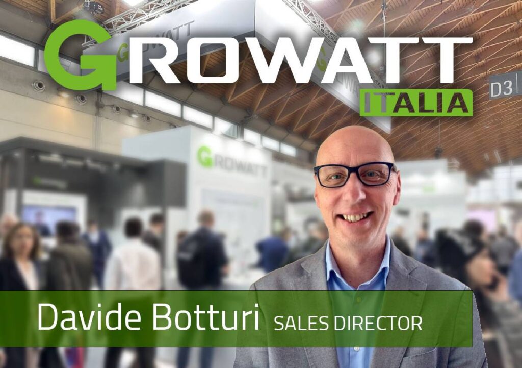 Il team Growatt Italia si rafforza: Davide Botturi è il nuovo Direttore Commerciale