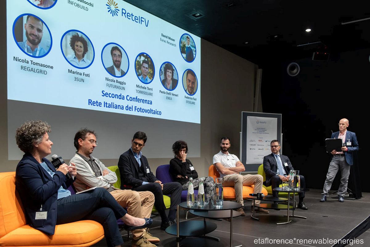 Uno momento della conferenza della Rete italiana del fotovoltaico di giugno 2024