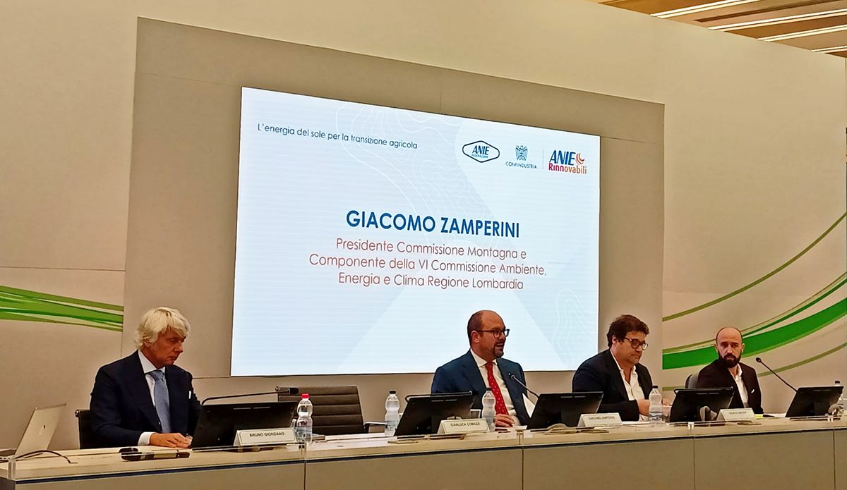 Agrivoltaico in Lombardia, un momento del convegno organizzato da ANIE Rinnovabili